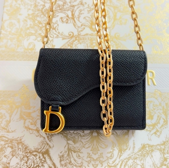 Auth Dior Saddle Black Trifold Wallet - Picture 12 of 12